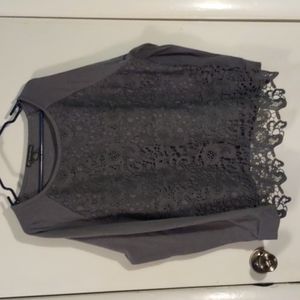 Grey lace sweatshirt